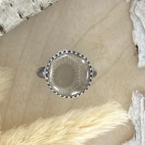 Petoskey Stone  Ring - Size 4