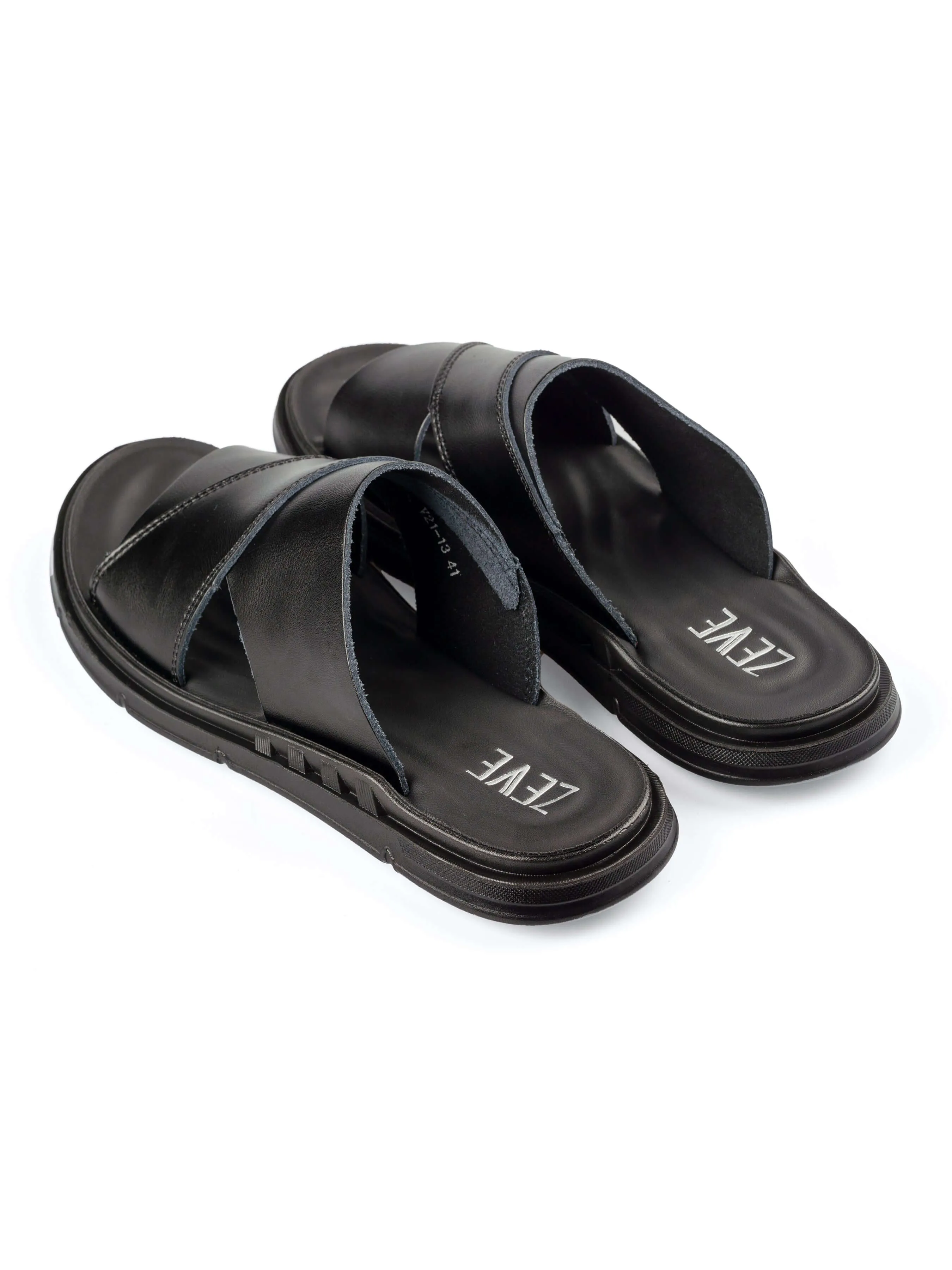 Pierre Sandal - Black Leather