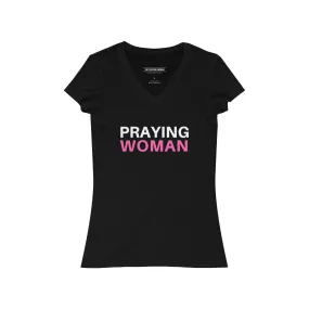 Praying Woman V-Neck Tee