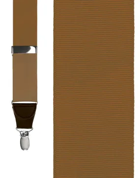 "Coffee Grosgraine Ribbon" Suspenders