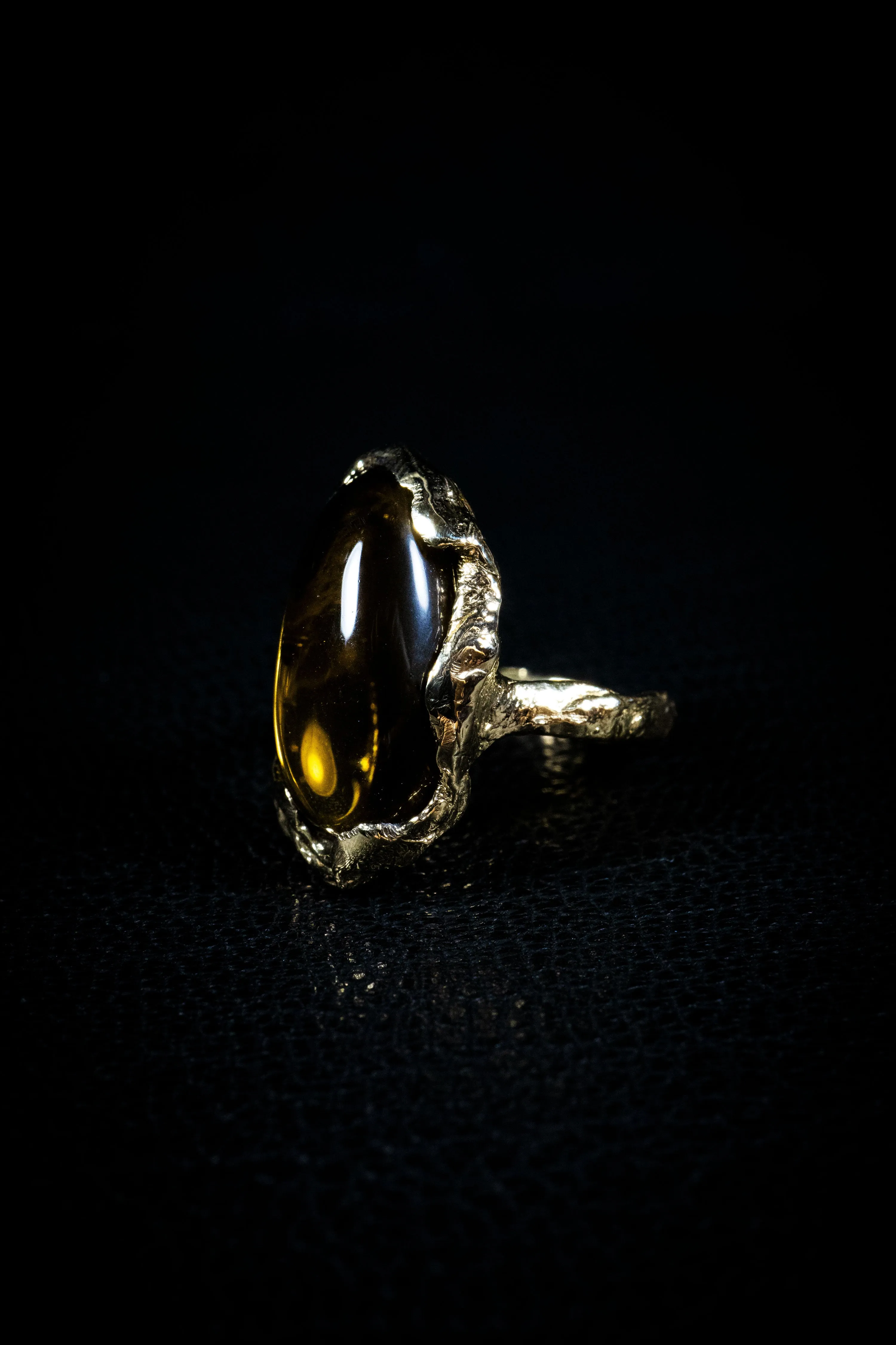 Ring of the Sun (Genuine Honey Citrine, 10K Solid Yellow Gold Ring)