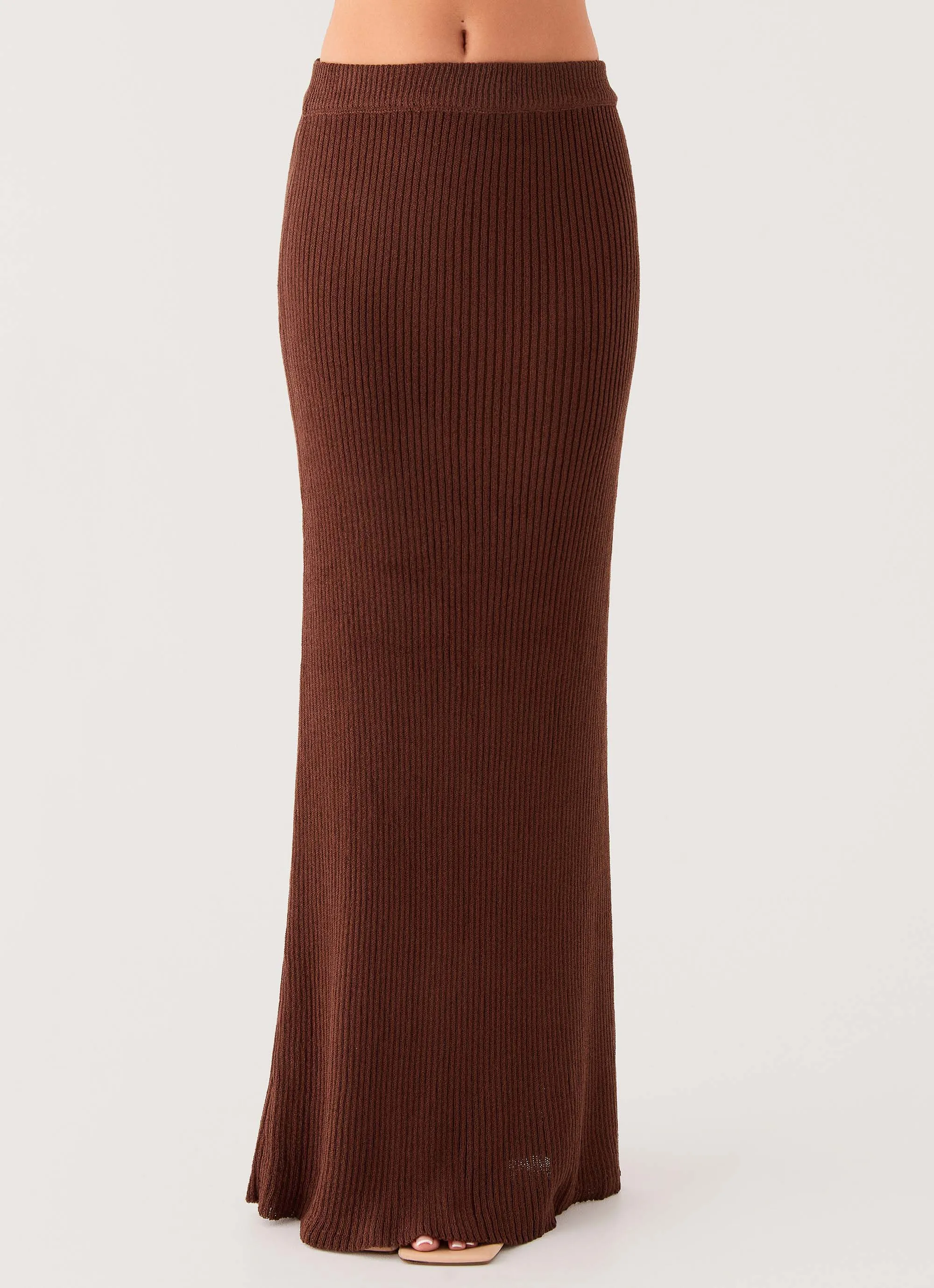 Season Fever Maxi Skirt - Chocolate