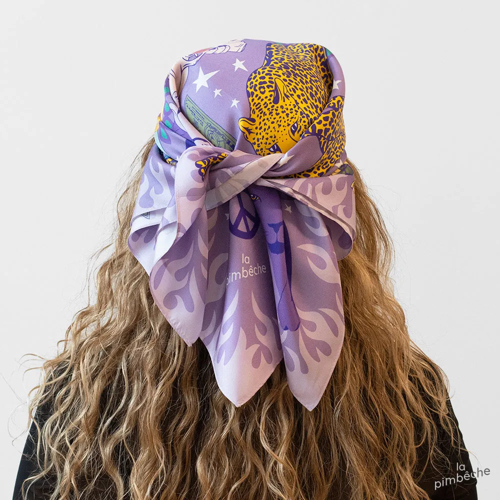 Silk scarf 🔮💜 Purple Fire