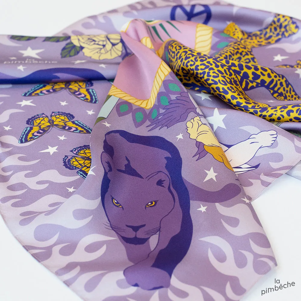 Silk scarf 🔮💜 Purple Fire