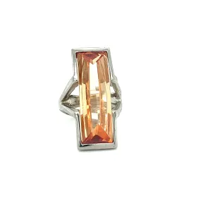 Sterling silver 925 peach ladys ring