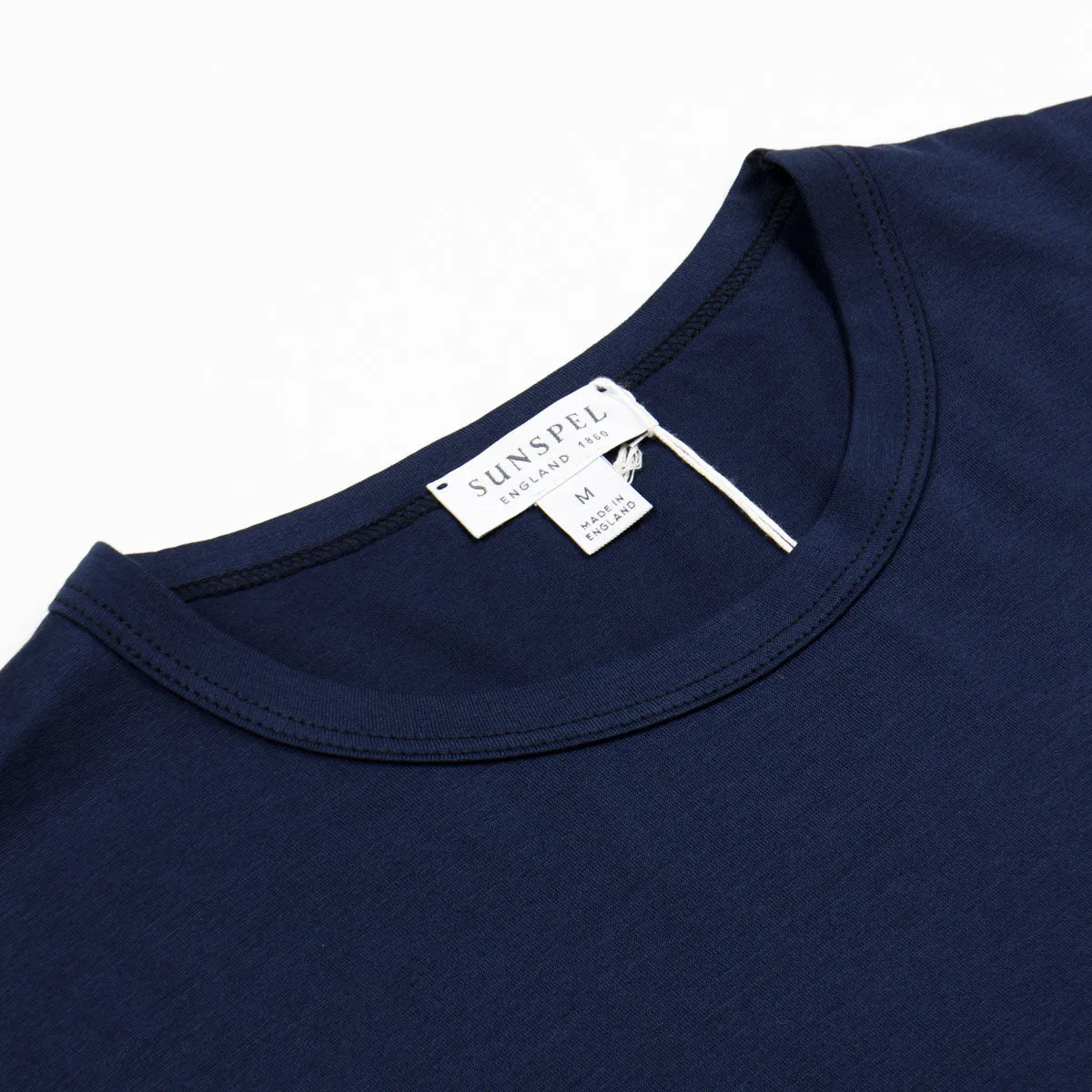 Sunspel - Long Sleeve Crew Neck T-shirt - Navy