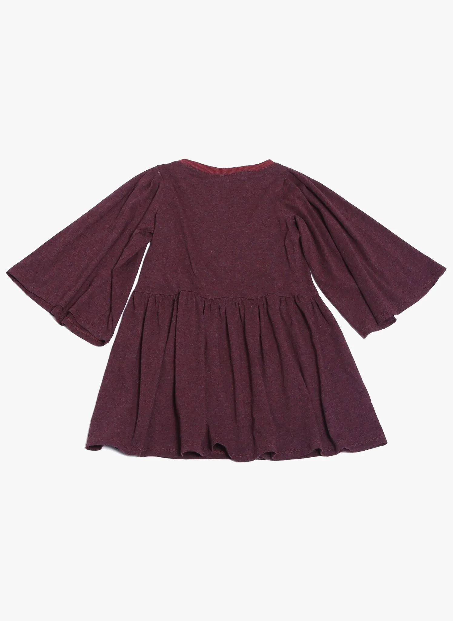 Tia Cibani Flounce Sleeve Dress in Berry