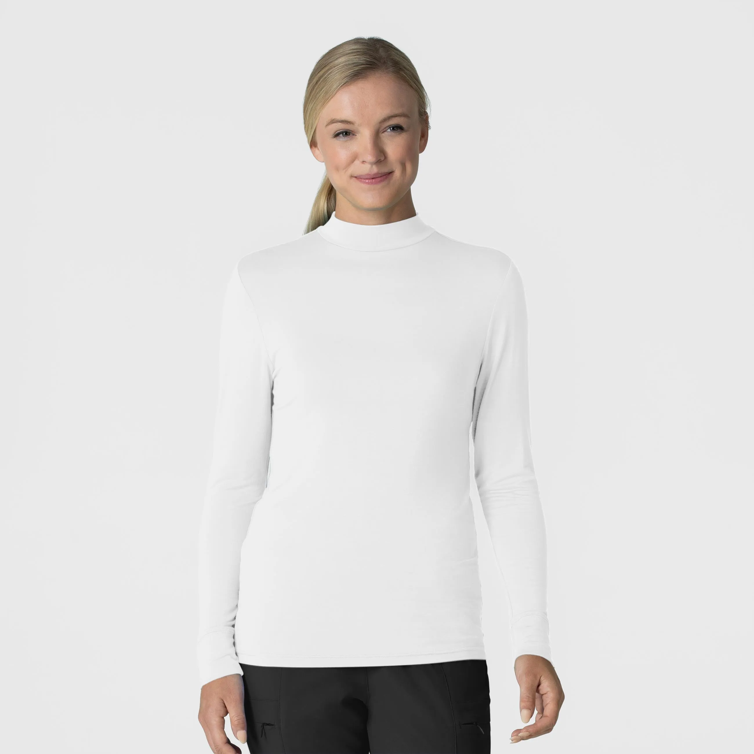 Wink LAYERS Women's Long Sleeve Mock Neck Silky Tee 2129